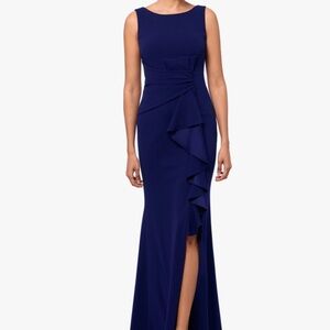 BA Nites - Sleeveless Ruffle Bow Dress Size 14